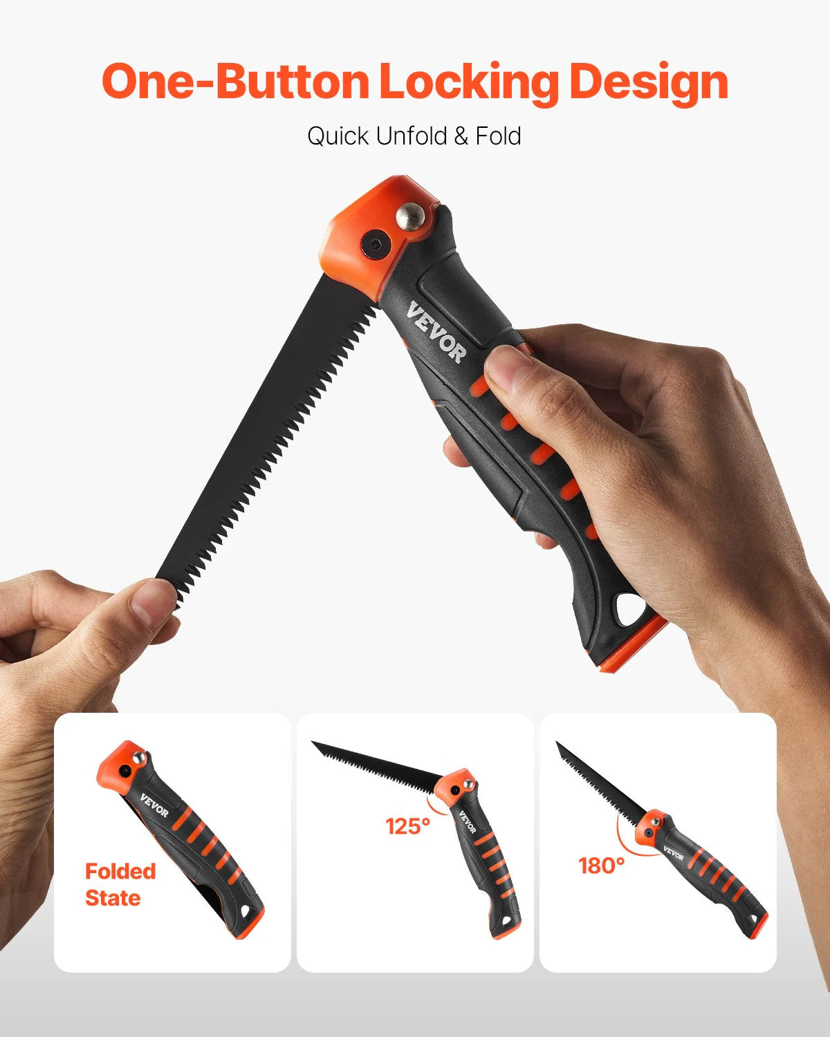 Folding Jab Saw 5 in Foldable Jab Saw with Soft Grip Handle for Drywall PVC