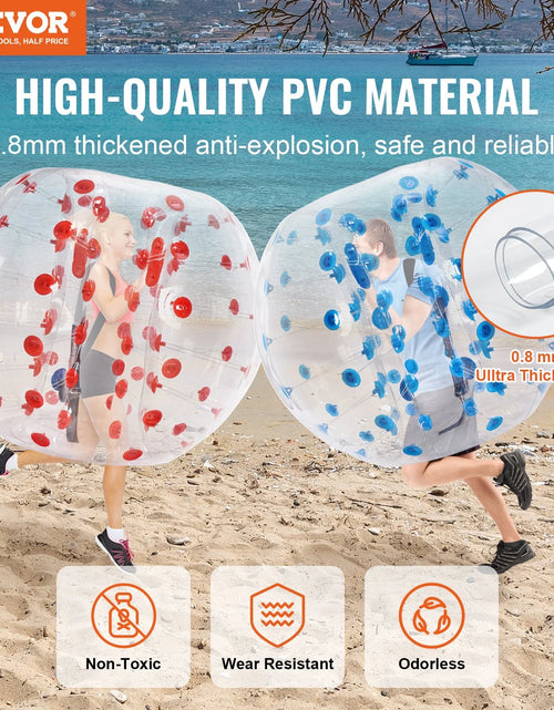Load image into Gallery viewer, VEVOR Inflatable Bumper Balls 2-Pack, 5FT/1.5M Body Sumo Zorb Balls for Teen &amp; Adult, 0.8Mm Thick PVC Human Hamster Bubble Balls for Outdoor Team Gaming Play, Bumper Bopper Toys for Garden, Yard, Park
