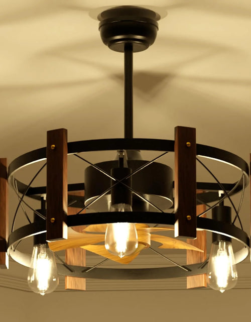 Load image into Gallery viewer, Modern Farmhouse Ceiling Fan with LED Lights
