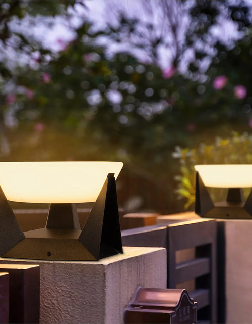 Load image into Gallery viewer, Modern Solar-Powered Outdoor Post Light
