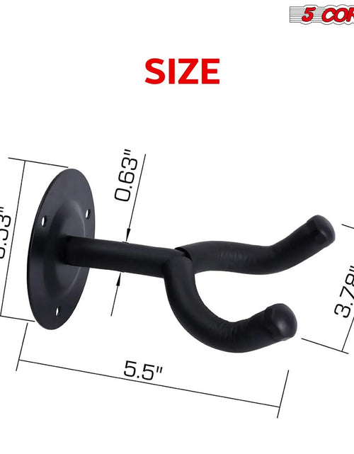 Load image into Gallery viewer, 5 Core Guitar Wall Mount Hanger Display Guitar Wall Holder Hook W Screws Soft Padding
