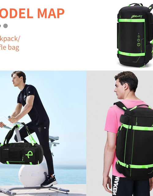 Load image into Gallery viewer, BE SMART 50L Extra Large Gym Backpack for Men, Big Gym Bag with Shoes Compart...
