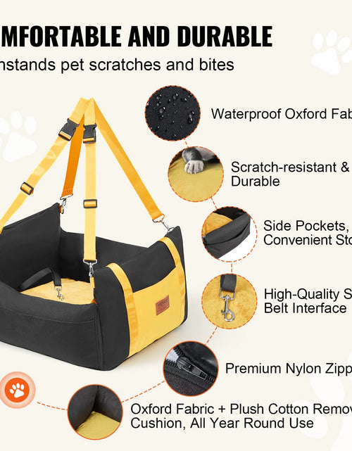 Load image into Gallery viewer, VEVOR Dog Booster Car Seat Pet Car Seat for Small Dog up to 25Lbs Black

