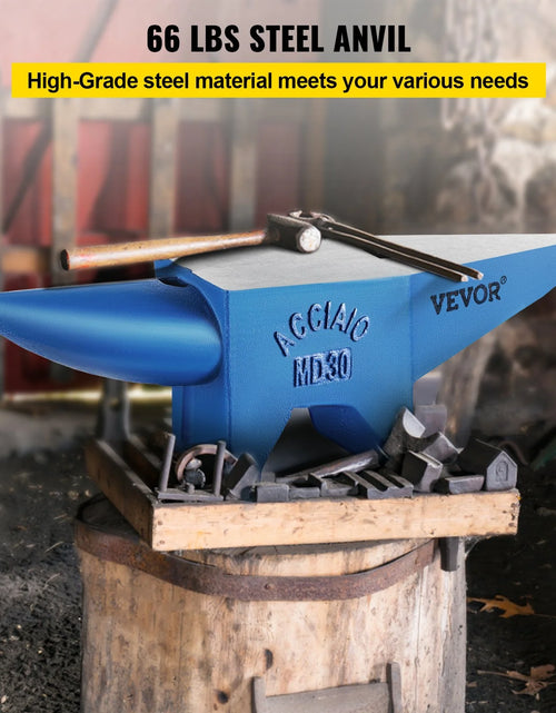 Load image into Gallery viewer, VEVOR Pro Horn Anvil , 30KG/66.1LBS Weight Steel Anvil Blacksmith Blacksmith Anvil, Portable Rugged Cast Iron Anvil Blacksmith Anvil Stable Workbench Blacksmith Forge Anvil Tool
