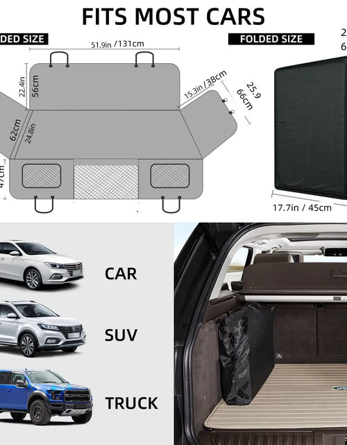Load image into Gallery viewer, New Design Large Pet Back Seat Extender Car Backseat Protector Hammock Dog Car Seat Cover Hard Bottom for Travel

